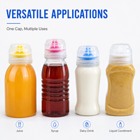 Bouchon de distribution en plastique personnalisé OEM ODM en gros, résistant aux fuites, transparent, pour emballage de jus, sirop, produits laitiers et condiments