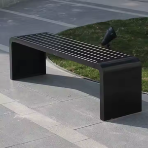 في الهواء الطلق شارع مول بارك الفناء ، مقعد حديقة في الشارع دون راحة اليد - Product Image 3