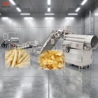 Volledig automatische productielijn voor diepvriesfrieten van 500 kg/uur, inclusief machines voor de verwerking van vooraf gebakken aardappelstokjes