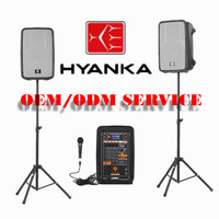 Ensemble de haut-parleurs verticaux en plastique de 10 pouces, 300W RMS, avec mixeur audio 8 entrées, pour scènes extérieures - Vente en gros OEM