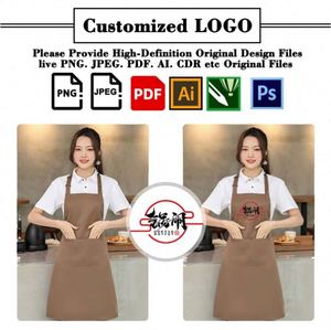 Promotion Custom Logo Printed Embroidery <b>Aprons</b> Waterproof <b>Kitchen</b> <b>Apron</b> Luxury <b>Apron</b> Custom - Product Image 2