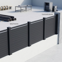 Balustrade de sécurité en alliage d'aluminium de 6 pieds pour balcon extérieur, design vertical, traitement thermique, clôture de ferme sportive, modélisation 3D par poudrage