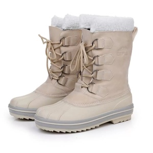 YL3732 Botas de Invierno para Mujer, con Plataforma, Forradas de Piel Sintética, Impermeables, Antideslizantes, a Media Pantorrilla, Botas de Nieve - Product Image 1