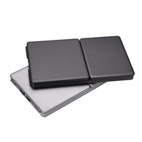OEM Keyboard BT nirkabel lipat tiga saluran, Keyboard lipat portabel dengan tombol kiri dan kanan