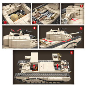 Ensemble de jouets de construction de chars militaires pour garçons Churchill ank avec soldats - Product Image 4