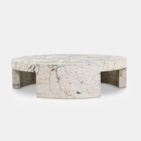 Meubles en gros OEM&ODM, table basse ronde en marbre de luxe.