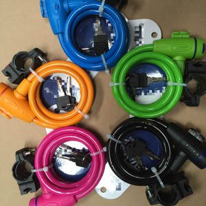 ล็อคจักรยานแบบลวดเหล็กพร้อมกุญแจ สีส้ม สำหรับจักรยานเสือภูเขาและจักรยานฟิกซ์เกียร์ เพื่อความปลอดภัย - Product Image 5