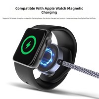 Cable de Carga Múltiple 3 en 2 de Fábrica, 100W PD, con Cargador Magnético Integrado para iWatch, Trenzado de Nailon, Carga Rápida, con Adaptador USB Gratuito
