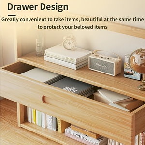 Librero de Escritorio Moderno de Bambú, Estante de Almacenamiento de Oficina de Múltiples Niveles para Dormitorio y Hogar, Diseño Simple - Product Image 6