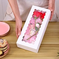 Vente de gros Emballage Boîte Chocolat Fraise Dessert Belle Boîte avec Fenêtre