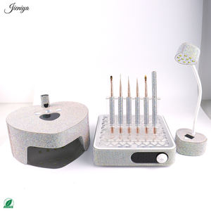 Mango brillante con diamantes de imitación para limpieza de uñas, pinceles para decoración de uñas, cepillo para polvo - Product Image 2