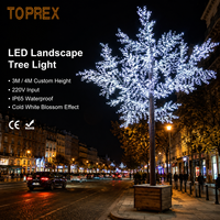 Árbol de Navidad Gigante TOPREX con Luces LED, Decoración Navideña Artificial Resistente a la Lluvia, Lámpara para Exteriores de Grado Profesional para Proyectos a Gran Escala