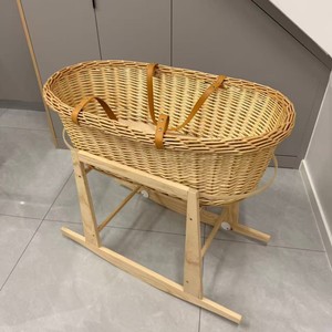 Cesto Porta Bebè Moses in Vimini Intrecciato a Mano, Moderno ed Ecologico, con Supporto per la <span class=keywords><strong>Cameretta</strong></span> del Bambino - Vendita Diretta dalla Fabbrica - Product Image 3