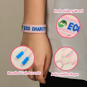 Pulsera Tejida Personalizada con Bordado <span class=keywords><strong>de</strong></span> Letras Inspiradoras, Ajustable, con Cuentas con Frases Positivas <span class=keywords><strong>de</strong></span> Esperanza <span class=keywords><strong>y</strong></span> <span class=keywords><strong>Amor</strong></span>, Pulseras <span class=keywords><strong>de</strong></span> la <span class=keywords><strong>Amistad</strong></span> - Product Image 5