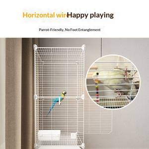 Jaula Grande <span class=keywords><strong>de</strong></span> Metal <span class=keywords><strong>para</strong></span> Pájaros con Base Rodante y Bandeja, Ideal <span class=keywords><strong>para</strong></span> Periquitos, Ninfas, Loros, Guacamayos y Canarios - Product Image 3