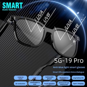 แว่นตาแปลภาษาอัจฉริยะ SG19 Pro พร้อมระบบแปลภาษาแบบเรียลไทม์ ป้องกันรังสียูวี ฟังเพลงได้ - Product Image 4