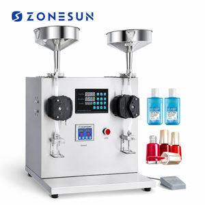 ZONESUN, máquina de llenado de líquido para gotas de ojos, botella pequeña semiautomática de doble cabeza, para esmalte de uñas, brillo de labios, aceite esencial, 2017 - Product Image 1