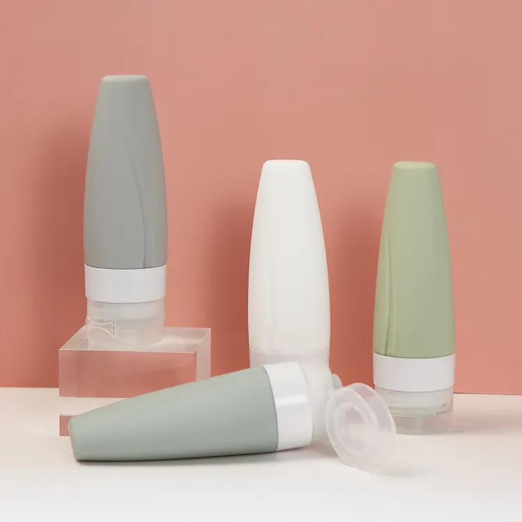 BPA Free Portable Leak Proof Squeeze Shampoo Cosmetic Silicone Travel Bottle Tube Set