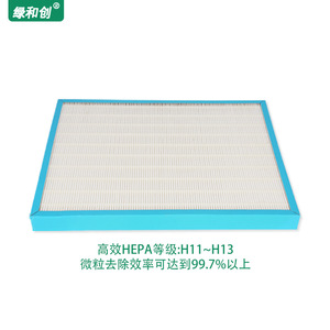 Green Innovation H13 <b>Hepa</b> Filter Cartridge For <b>Air</b> <b>Purifier</b> Custom Size Alkali And High Temperature Resistant - Product Image 2
