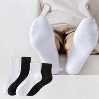Chaussettes de sport mi-hautes OEM en maille éponge rembourrée, en coton blanc, longues, pour football et basketball, unisexe
