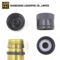 Stock 31-500 Bouchons verseurs en plastique PP noir anti-effraction 31,5*24mm Bouchon ROPP pour bouteilles d'huile d'olive avec insert