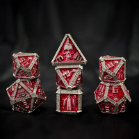 Ensemble de dés en métal DND personnalisé de 7 pièces, dés en métal multifacettes Dungeons & Dragons RGB pour jeux de société