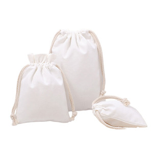 Wholesale Personalized Beige Muslin Bag Custom Small Cotton Drawstring Bag Pouch for <b>Bracelet</b> Storage Bag - Product Image 6
