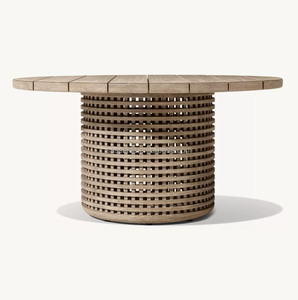 Sassanid extérieur nouveauté patio jardin ensembles hôtel de luxe complexe extérieur mobilier ensemble trélican teck rond table à manger - Product Image 3