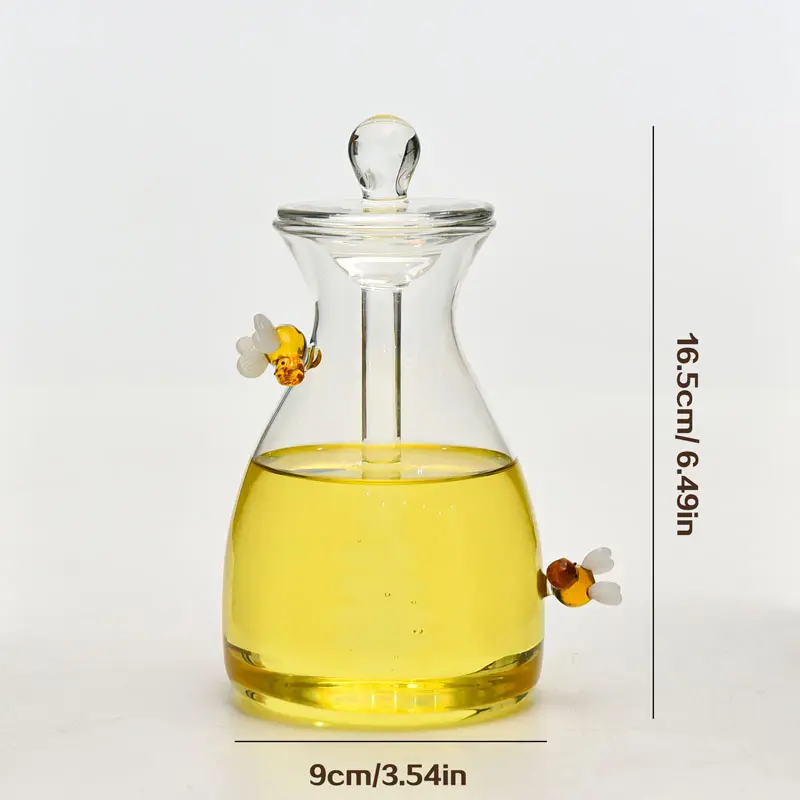 Handgefertigtes Borosilikat-Glas Honigglas Honigwabenform Storge-Glas für die Honigmarmelade