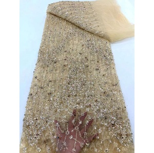 Skyblue đính cườm nặng lưới vải ren với sequins cho Bridal Wedding Evening Đảng Dress - Product Image 4