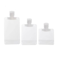 Sachets de voyage rechargeables pour cosmétiques, échantillons de lotion, gel douche, shampoing, petits flacons portables pour nettoyant visage, bouteilles jetables à fermeture éclair