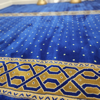 Tapis de prière imprimé en nylon ignifuge, tapis de mosquée rouge, design islamique classique, tapis musulman, tapis mural, tapis d'église