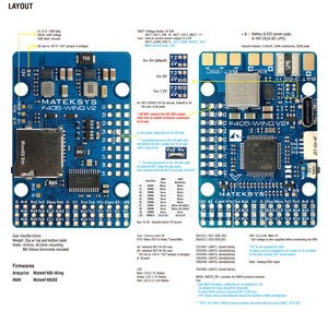 <span class=keywords><strong>Matek</strong></span> ตัวควบคุมการบิน F405-WING-V2 <span class=keywords><strong>F4</strong></span> 2-6S 6-30V อินพุต ICM42688-P คู่ BEC 5V 9V 12V สำหรับ RC - Product Image 6