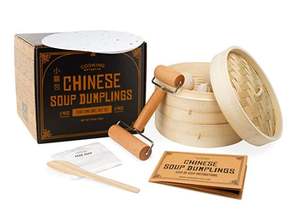 Vaporera de bambú de 2 niveles, 1 tapa + 1 delineador de silicona + 2 pares de palillos - Product Image 3