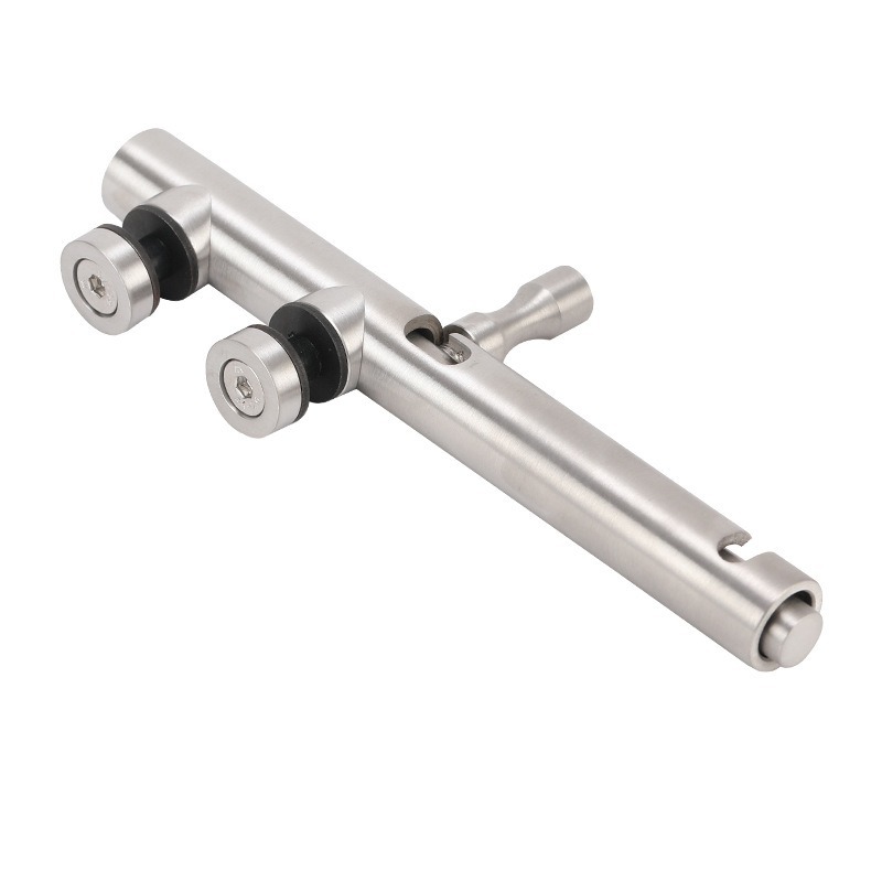 EKOO Modern Stainless Steel Floor Lock Glass Door Stopper Ground Latch For Villa's Swimming Frameless Glass Railing Pool Fence · image 1
