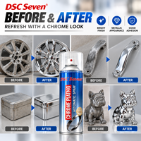 Peinture aérosol acrylique chromée haute brillance 450 ml, séchage rapide, revêtement liquide, peinture en spray couleur métallique