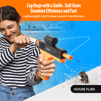 Pistolet à sel anti-insectes pour mouches, araignées, guêpes, souris, avec visée laser infrarouge intégrée, chasseur de mouches au sel, sans piles requises