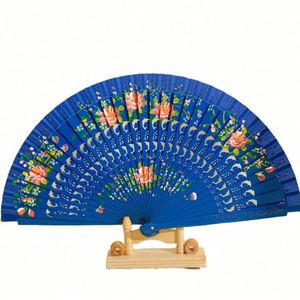 Abanico Plegable de Madera con Logotipo Personalizado al por Mayor, Artesanía Tradicional China de Bambú con Temática Musical para Decoraciones de Boda - Product Image 1