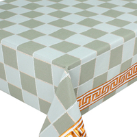 Groothandel Luxe Gehaakte Ruitpatroon Tafelkleed PVC Bruiloften Buiten Picknick Kamperen Waterdicht PVC Tafelkleed