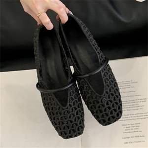 2025 Fashionable Hand Woven Women's Boat <b>Shoes</b> Comfortable Casual Square Toe Flat Breathable Feature Loafers Style for Summer - Product Image 5