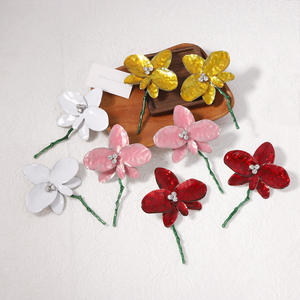 Cross-Border Spanish <strong>Babe</strong> Style Exaggerated Dripping <strong>Oil</strong> Enamel Light-Luxury Natural Stone Large Flower Women's Earrings Fashion - Product Image 2