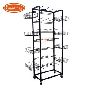 Kim loại móc siêu thị sô cô la và kẹo hiển thị đứng giá sàn đứng Dây Kệ giỏ cho đồ ăn nhẹ - Product Image 1