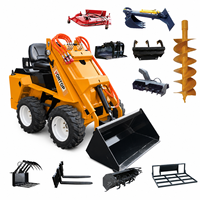 Pengiriman Gratis VONTOP VT780 1100KG Mini Skid Steer Loader dengan Bucket Sempit 820 mm