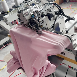 Máquina de coser industrial de cama plana TS-843 de alta velocidad para el fijado manual de cinturillas acanaladas y tejido de canalé automático - Product Image 3