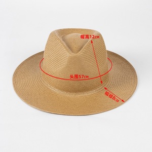 Sombrero de Paja Fino Tejido a Mano Personalizado de Verano, Nuevo, al por Mayor, Sombrero Panamá de Paja de Papel <span class=keywords><strong>Toyo</strong></span> Liso de Lujo - Product Image 2