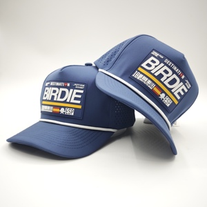 Parche Personalizado con Logotipo, 5 Paneles, Perforado con Corte Láser, Impermeable, Transpirable, de Secado Rápido, Ajustable, para Golf, Béisbol, Dobby Dot, Argyle - Product Image 1