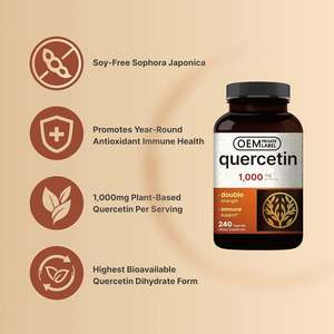 OEM/ODM Vente à Chaud Poudre de Quercétine Biologique Végétalienne Quercétine Zinc Capsules Supplément Minéral pour Adultes - Product Image 5