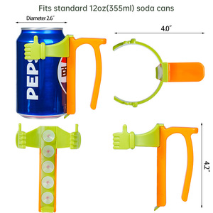 Nouveaux couvercles et supports jetables en <span class=keywords><strong>plastique</strong></span> pour canettes de soda, avec couvercle anti-débordement et support pour <span class=keywords><strong>paille</strong></span>, pour fêtes - Product Image 3
