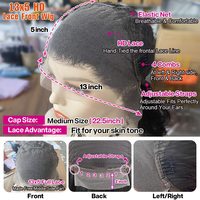 Perruques Lace Front 13x5 Body Wave en Cheveux Humains Pré-Pluckées à Petits Nœuds |   Perruque frontale complète HD sans colle en cheveux humains, densité 180, 28 pouces