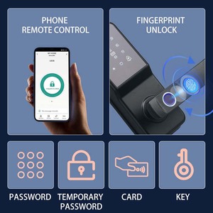 Thông minh wifi từ xa mở khóa hệ thống không thấm nước kỹ thuật số Khóa vân tay bàn phím mật khẩu RFID thẻ điện thoại di động tuya ứng dụng Bộ nhớ Thẻ - Product Image 3